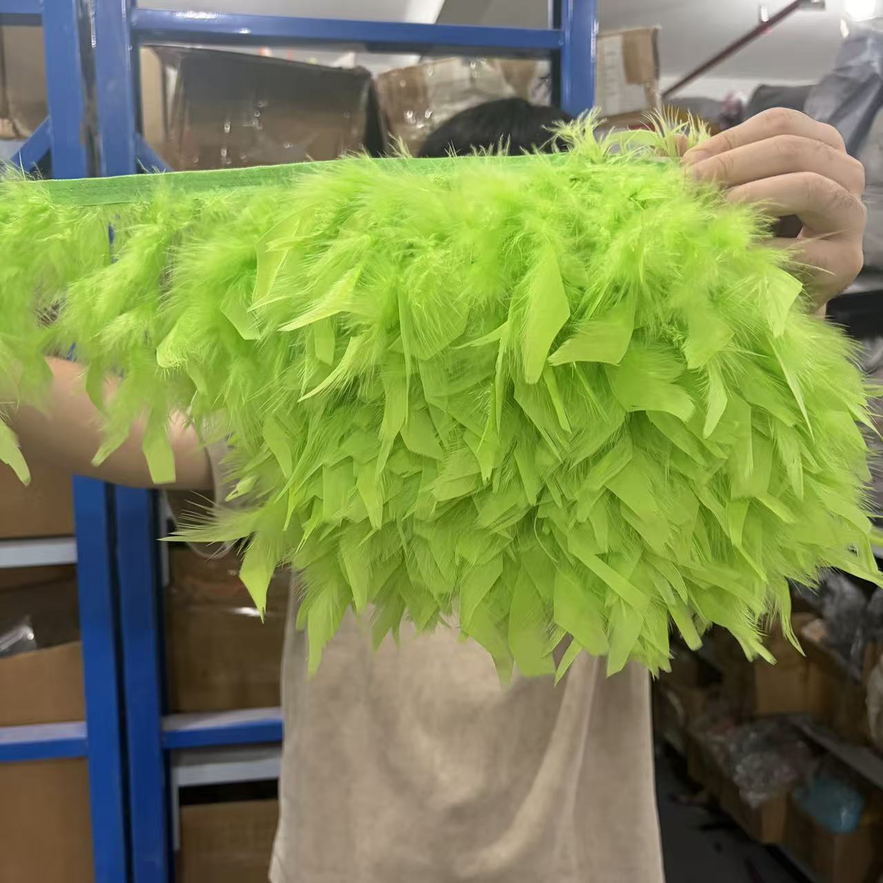 Feather Trim Marabou - Naturalne pióra marabuta z indyka, taśma