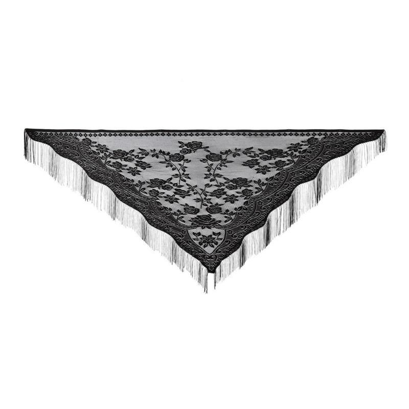 Tassel Fringe Trim - 652F Stylowy koronkowy szal z frędzlami