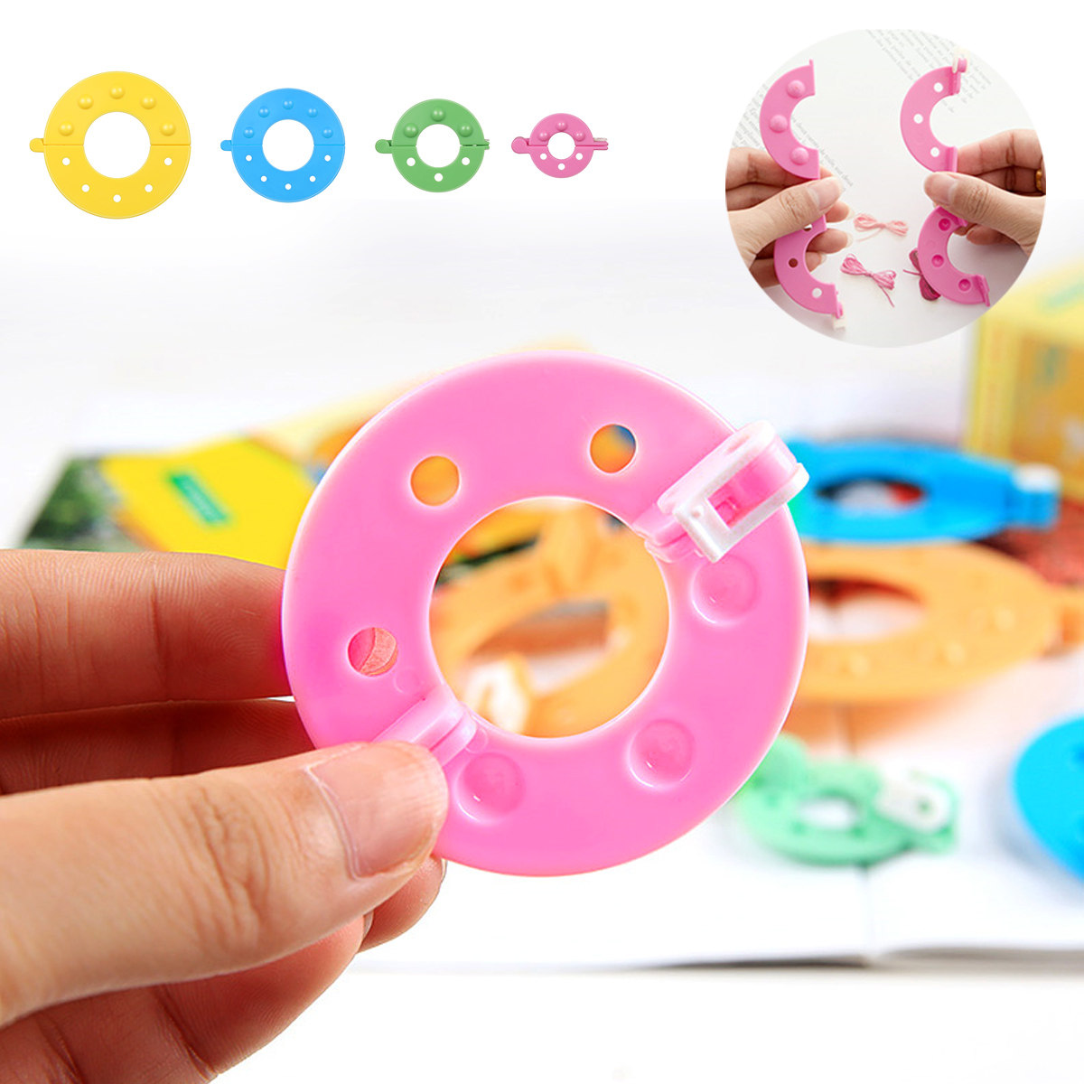 Pom Pom Maker Tool - 8 sztuk przyrządów do robienia pomponów,