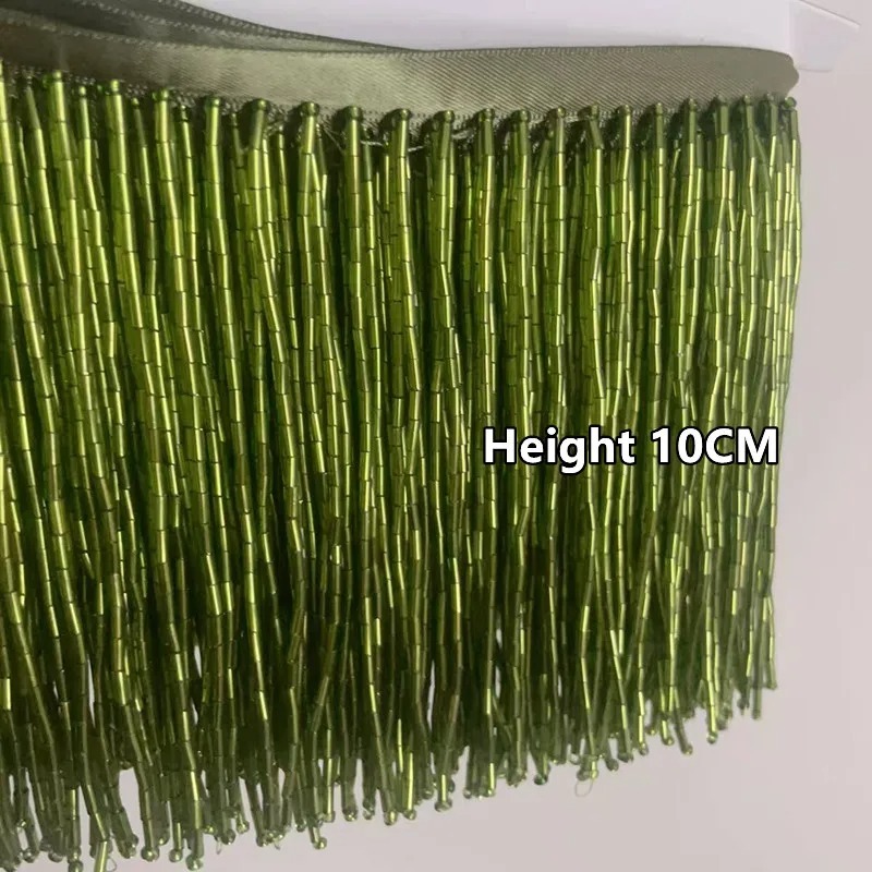 10CM Srebrno-Czerwona Koronka  – Beaded Trim Fringe recenzja i cena